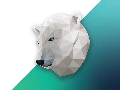 Poly Art Polar Bear animal bear graphic design illustration illustrator polyart vector art vector artwork vector graphic