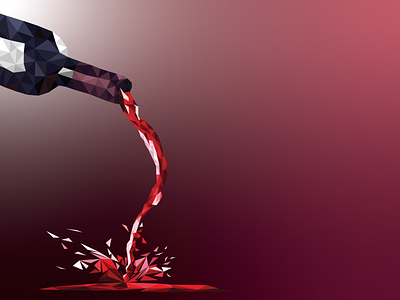 Wine Bottle - PolyArt bottle design digitalart graphic design illustrator polyart polygon vector wine