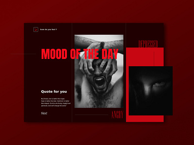 Mood of the day angry artwork inspire layout web design website