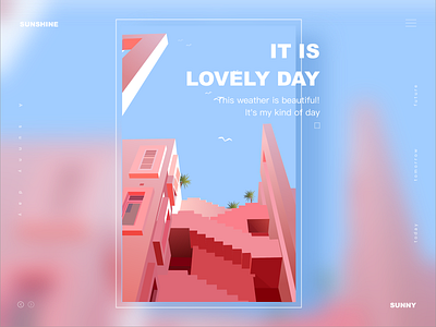 Pink house app illustration