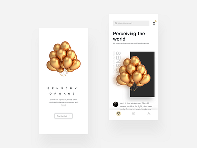 Golden attitude app design ui