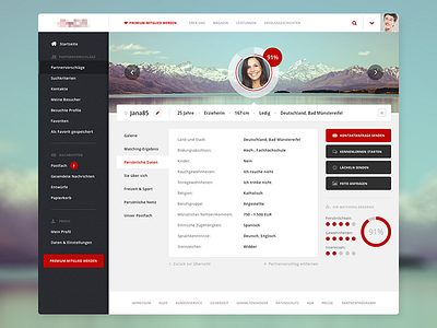Dating Platform Redesign community dashboard dating fullscreen interface profile redesign website