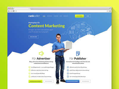 rankseller.de Redesign homepage interface redesign website