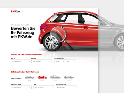 Car Search & Valuation car interface redesign search valuation website