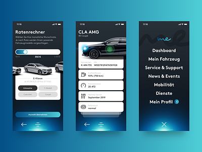 Mercedes me app app car mercedes ui ux