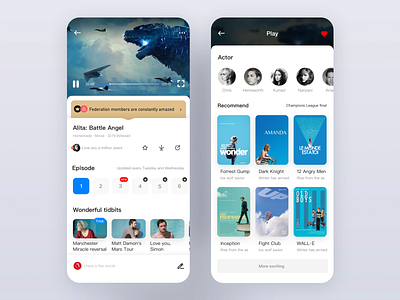 Video details page app black blue design icon intrest logo mobile oscar play red sketch tv ui ux video vip