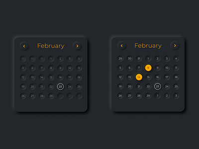 Neumorphic Calendar picker