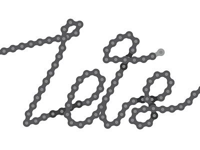 WIP bike chain type illustration typography