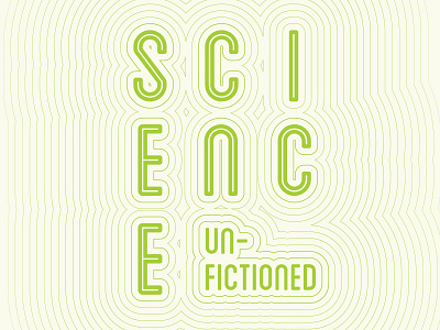 Science Unfictioned science typography vector