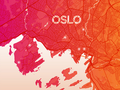 Oslo map norway oslo vector