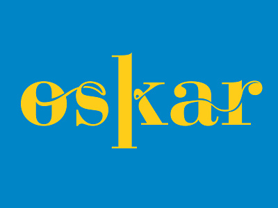 Swashy oskar typography vector