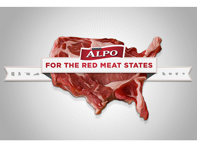 Red Meat States branding illustration typography