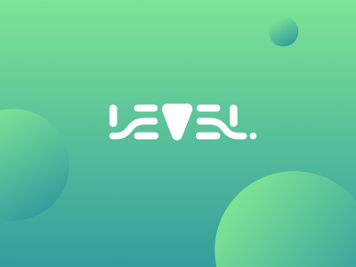 level branding design geometric illustration logo typography vector