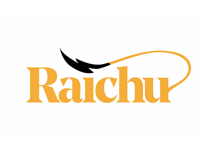Raichu Logo illustration logo pokemon raichu typography vector