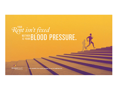 Blood pressure advertising typography