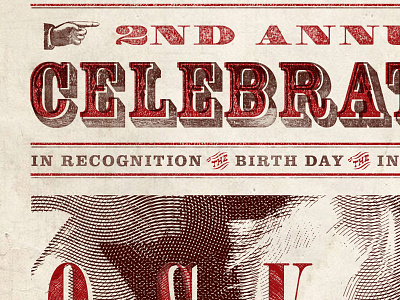 Party invite texture typography