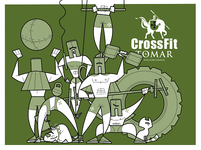 Crossfit Tomar Illustration illustration vector