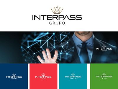 Interpass branding design logo vector