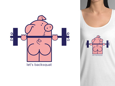 Backsquat Tshirt illustration vector