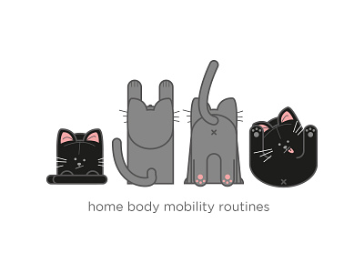 Home Body Mobility Routines design illustration vector