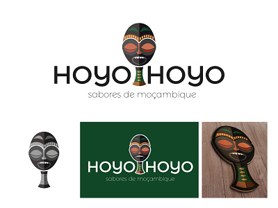 Mozambique Restaurant design illustration logo