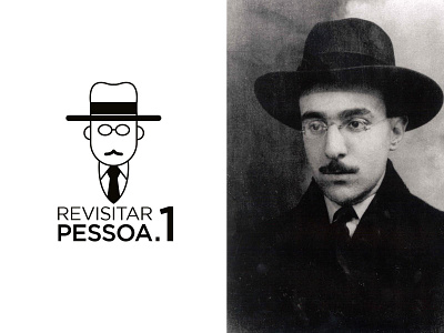 Revisitar Pessoa design illustration logo