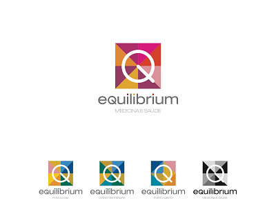 Equilibrium branding design logo vector