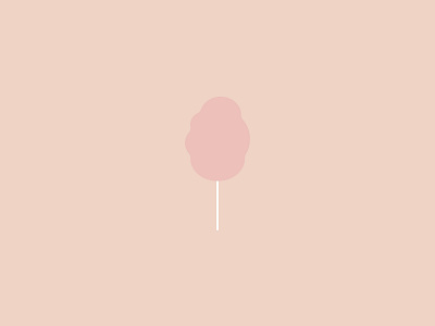 Cotton candy adobe illustrator cotton candy flat flat design fluffy illustration illustrator one a day pink simple sweet vector illustration