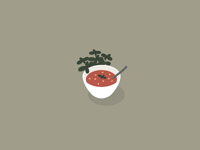 (Un)happy soup flat green happy illustration illustrator meal one a day plant simple soup unhappy vector vector illustration