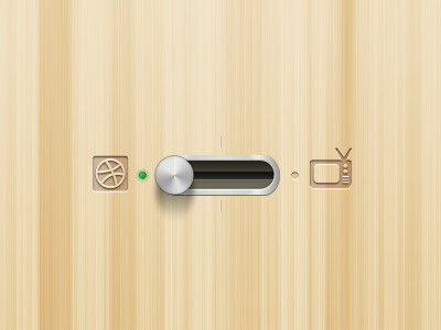 Should I dribbble or watch TV? dribbble slider television wood