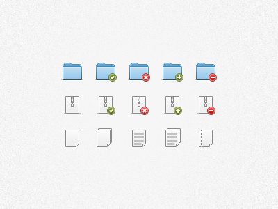 Folder Icons document folder icons paper ui zip