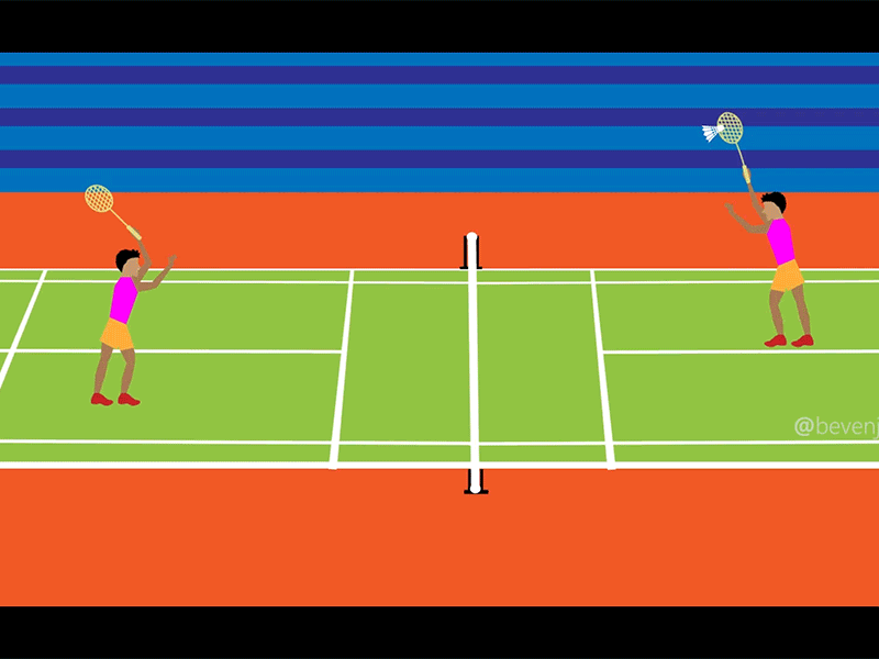 Badminton 2danimation 3d animation aftereffects animation design flat icon illustration illustrator minimal motion design motiongraphics vector website