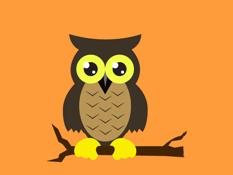 Owl Blink Eye 2danimation 3d animation aftereffects animation app design flat icon illustration illustrator logo minimal motion design motiongraphics vector website