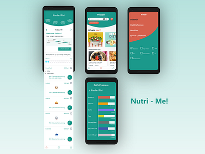 Nutri- Me! ui ui design user experience ux uxdesign