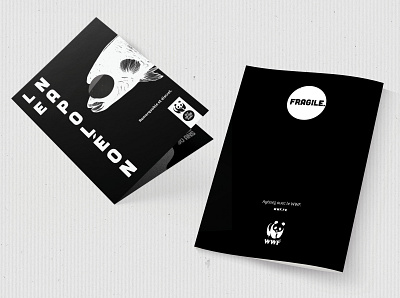 Cut-Out WWF Brochure Design Project adobe illustrator animals artist black and white brochure design brochure project design drawing fish fish tank graphic design illustration illustrator napoléon planet save earth save the planet serious wwf