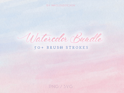 Watercolor Design Bundle | 50 Vector Brush Strokes | PNG & SVG brush strokes designbundles procreate pack procreate watercolor strokes watercolor brush watercolor bundle watercolor pack watercolor set