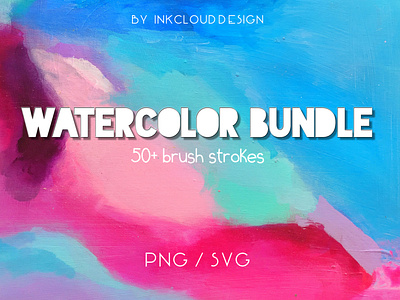 Download Watercolor Paint Splash Procreate Illustrator Png Svg By Inkclouddesign On Dribbble