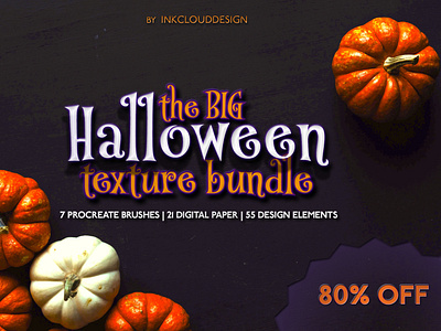 Download Halloween Pumpkin Svg Texture Bundle Procreate Brushes By Inkclouddesign On Dribbble