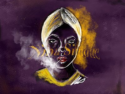 Nina Simone adobe adobe draw art procreate artist cigarettes drawing art graphic designer illustration illustrator musician nina simone photoshop smoking