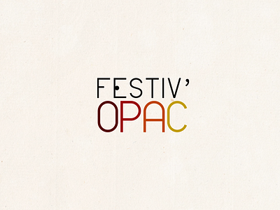 Festiv'OPAC Logo Idea adobe illustrator design illustrator logo idea logo proposition logotype typography