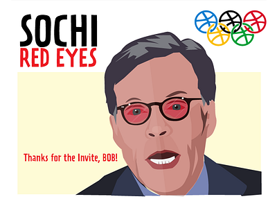 Bob Costas Eyes Sochi bob costas illustration olympics sochi