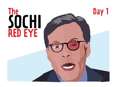 Bob Costas' Eyes Day 1 bob costas illustration olympics sochi