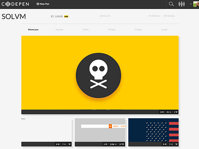 Codepen Profile WIP codepen