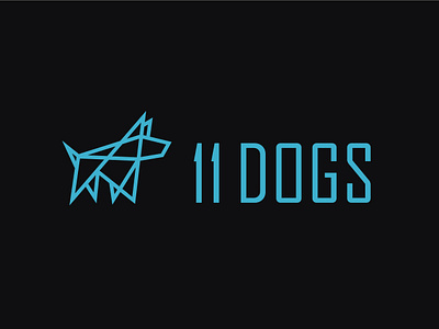 Eleven dogs 11 blue brand identity branding branding design concept creative dog flat flatdesign graphic design illustrator logo logo design logotyp vector