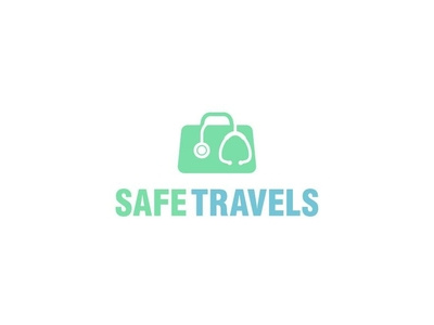 logo safe traveling blue brand branding design graphic design identity logo logo design logodesign logotype medical safe travel traveling vector