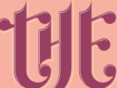 THE illustration purple typography