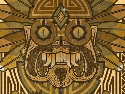 Aztec Warrior illustration vector