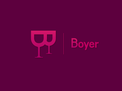 Boyer's Wine Site logo typography vector