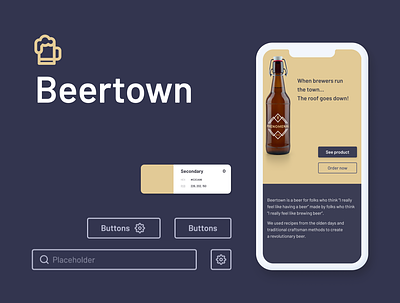 Beertown - design system & e-commerce beer design system desktop e commerce mobile prototype responsive shop town ui userflow ux