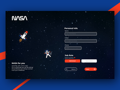 NASA form - Daily UI #001